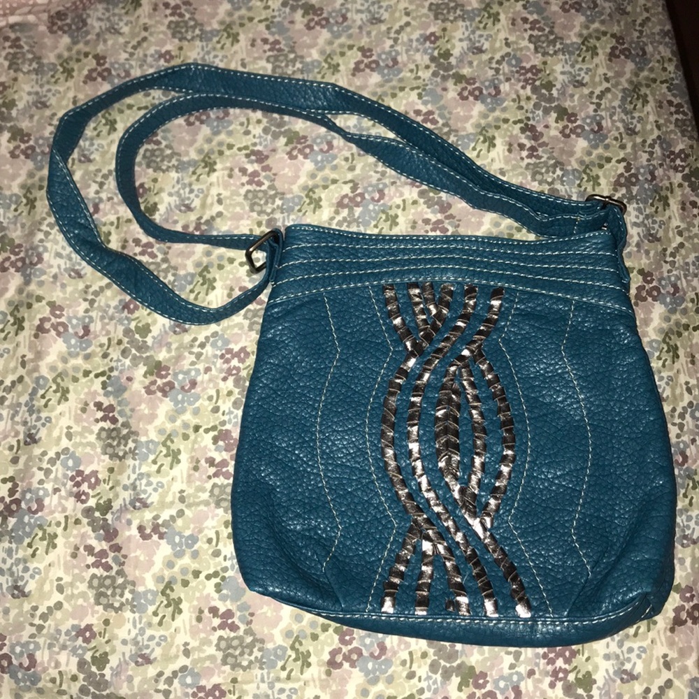 Blue Crossbody Slouch Shoulder Bag